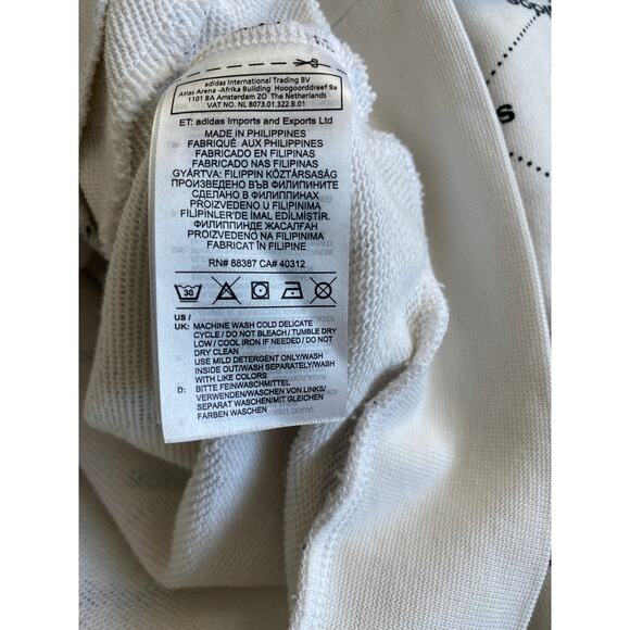 Adidas Women’s Core Fav Hoodie Sweatshirt Casual Regular Fit White Black Small - Picture 6 of 8